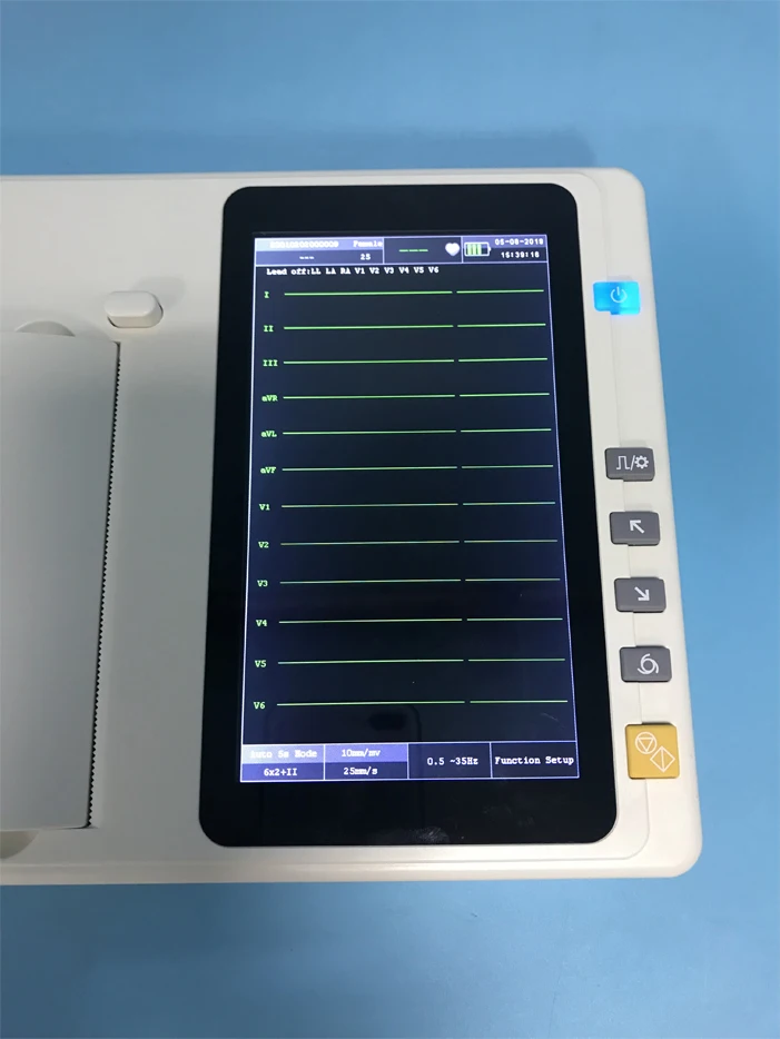 Digital Three Channel 12 lead ECG Machine CE Approved color Echocardiogram
