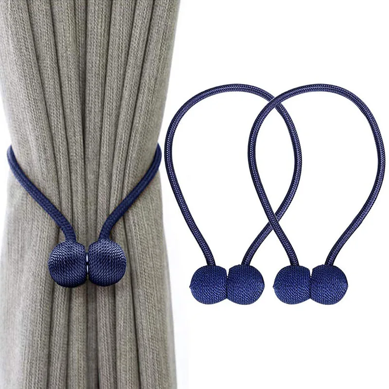 Magnetic Curtain Tiebacks Home accessories Curtain Buckle Decorative Rope Holdbacks Curtain Clips Rope Straps