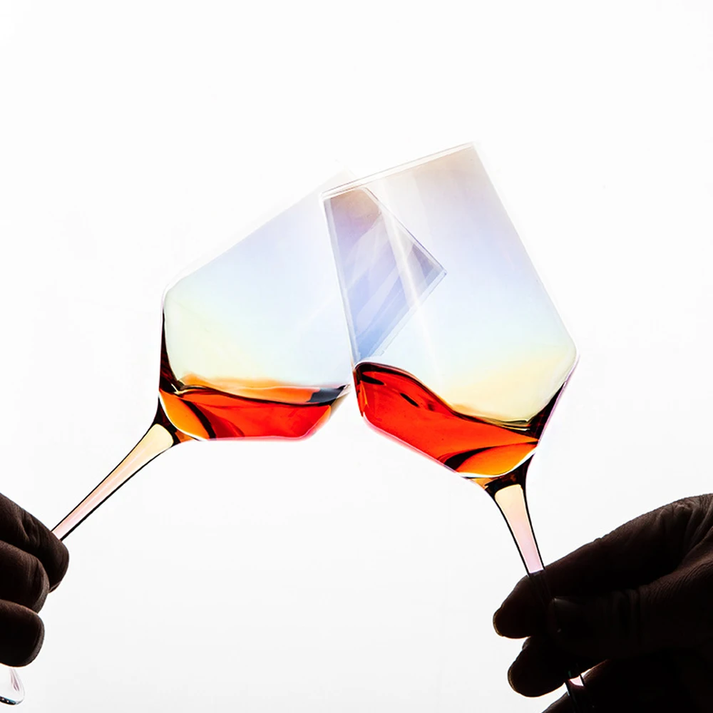 Wholesale Hand Blown Luxury Colorful Glass Champagne Flutes Wedding Party Champagne Glasses