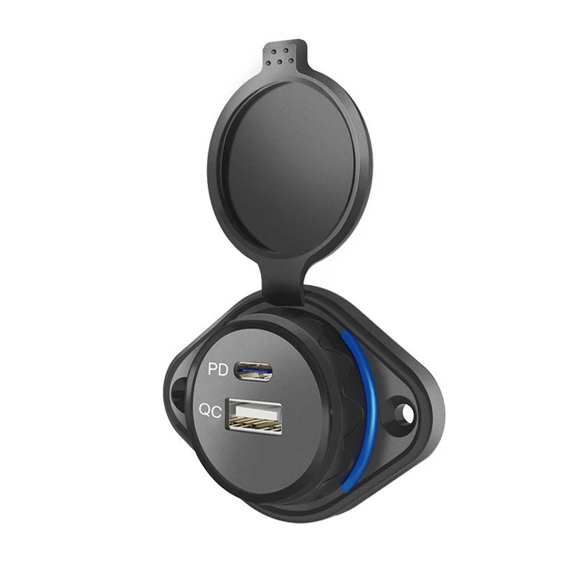 2 Port Mobile Smart Phone Car Motorcycle Usb Charger 12V 24V Dual Usb Car Charger Pd Qc3.0 Bus Usb Car Charger Socket