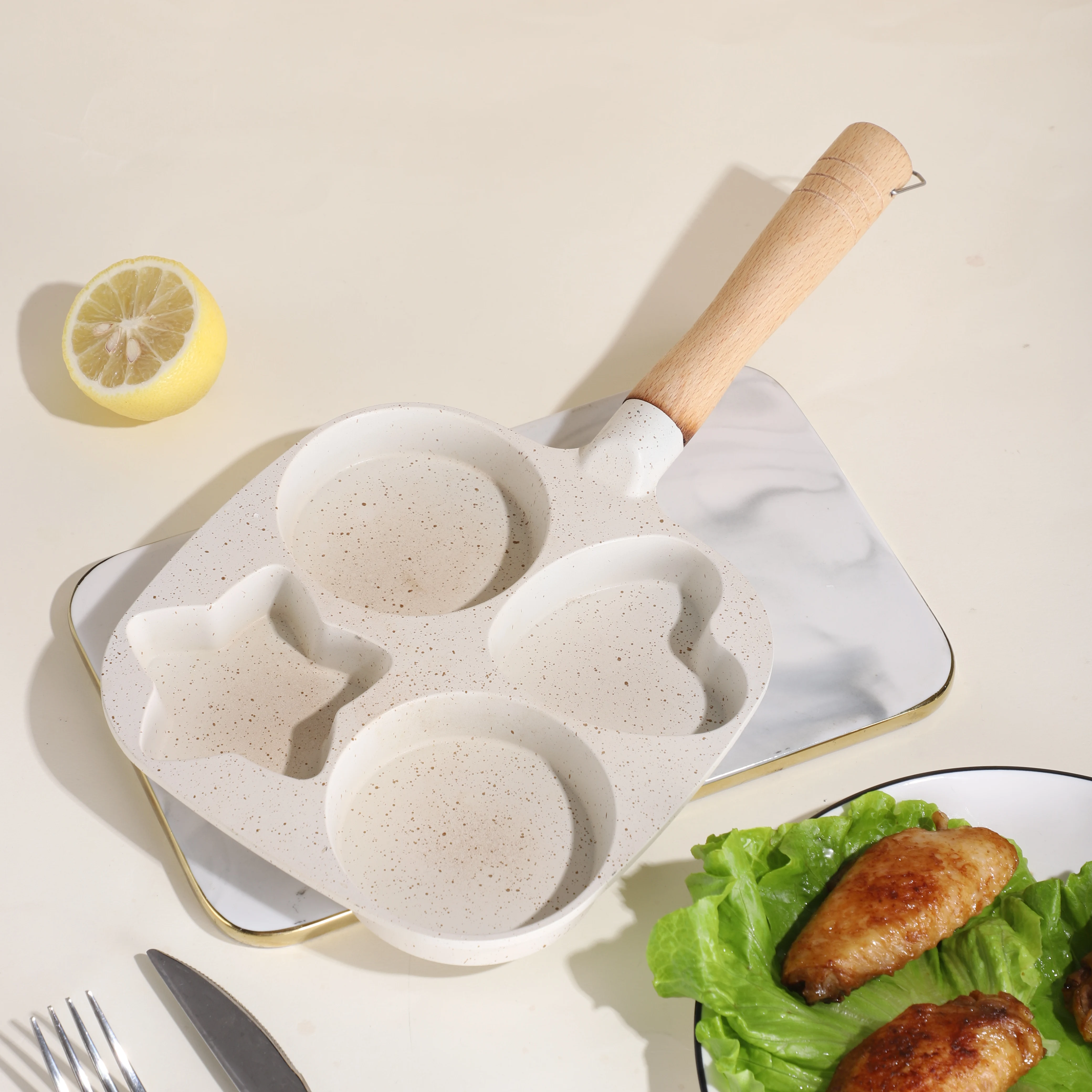 Factory Cheap Price 35X18.5X2.5 Size Frying Pan For Coating Forged Fry Pan Cooking Egg Cake