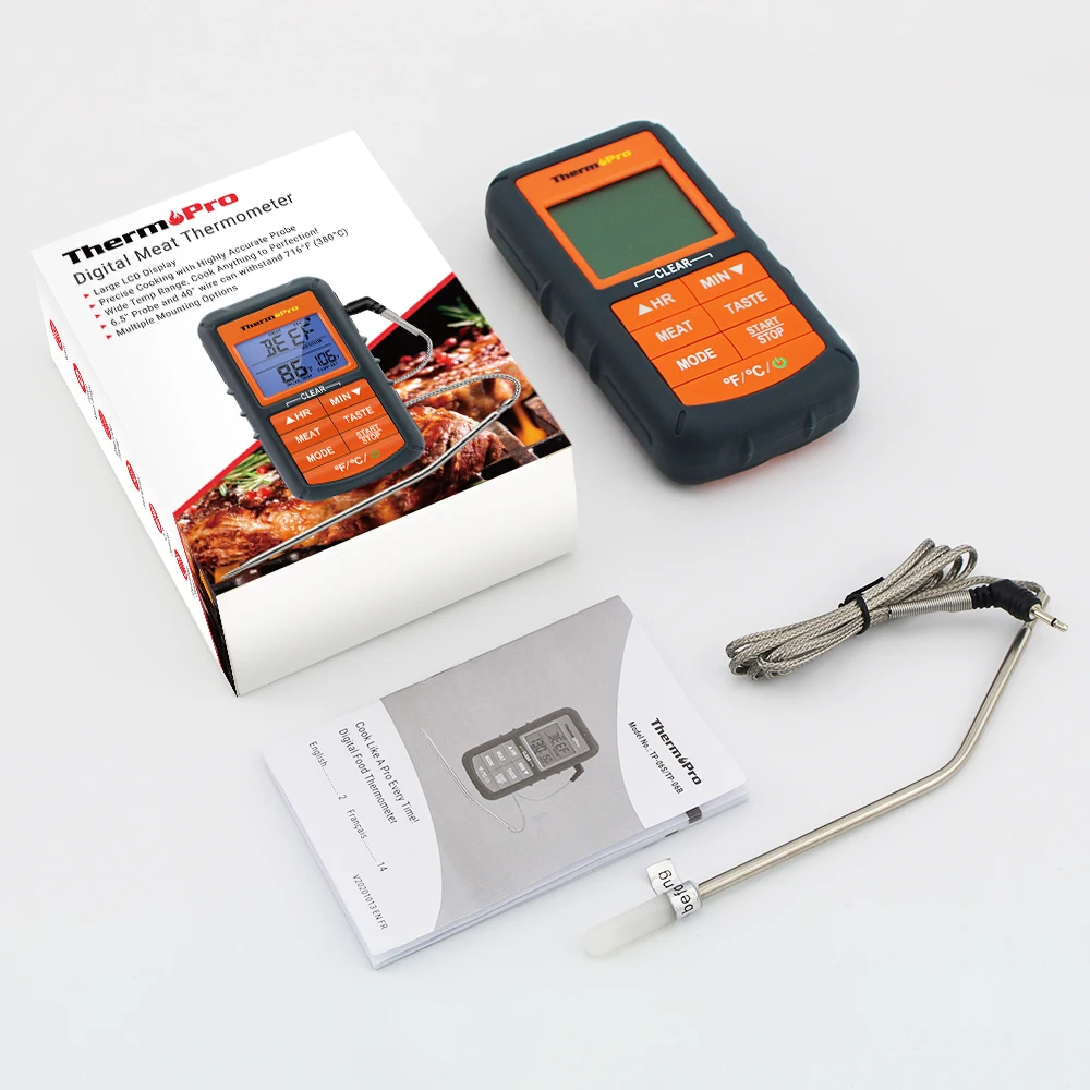 Топ продаж цифровой термометр ThermoPro TP06B для приготовления пищи в духовке с щупом