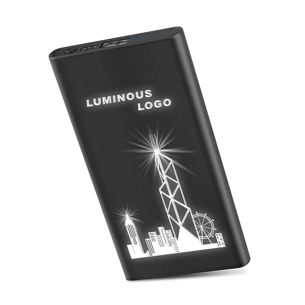 Portable Power Bank 5000 mAh Customized Luminous Logo Power Bank