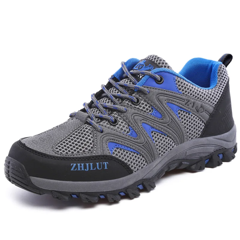 
2019 Wholesale Unisex Sports Sneakers Mesh Upper Outdoor Activity Men Waterproof Hiking Shoes 