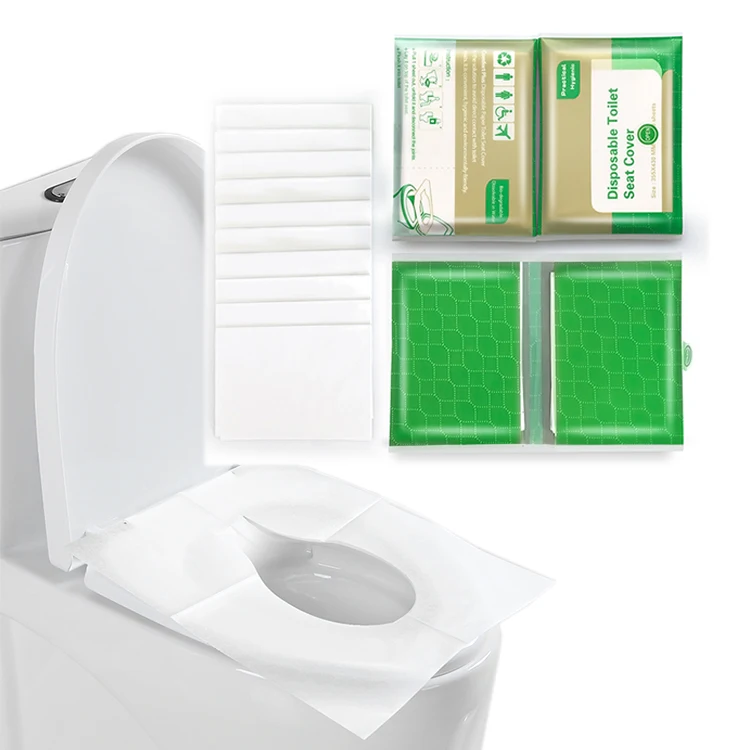 
Custom printed design logo flushable water soluable disposable toilet seat cover papers 