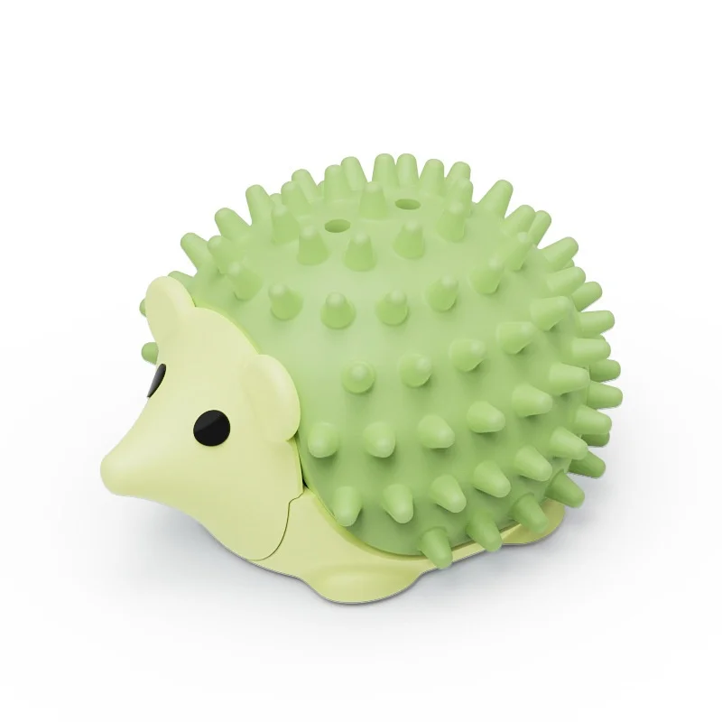 cute hedgehog 360 degree rotating edible catnip toy ball with face scratcher