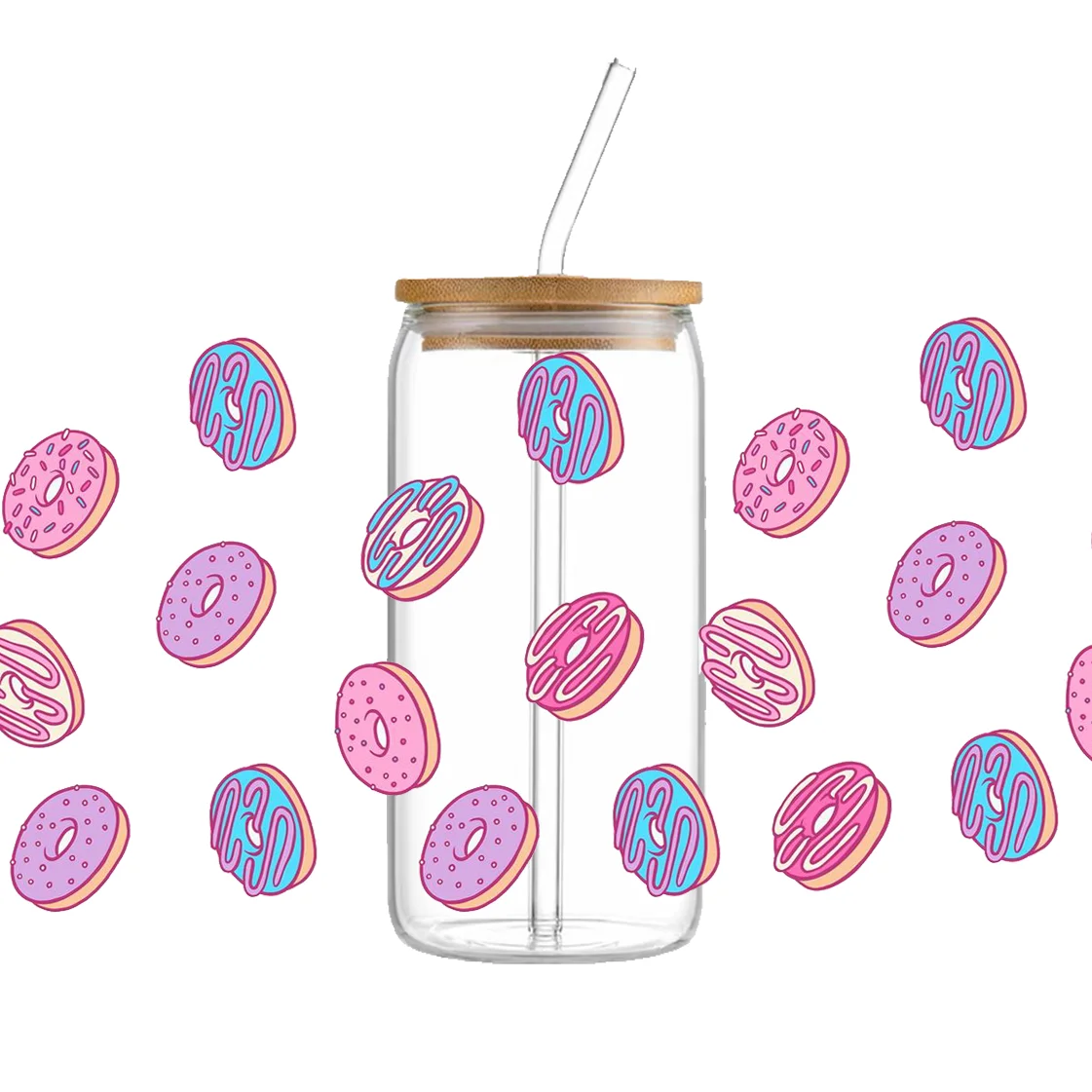 Customized uv dtf cup sleeve transfer label sticker custom logo uv dtf cup sleeve transfer high quality printing