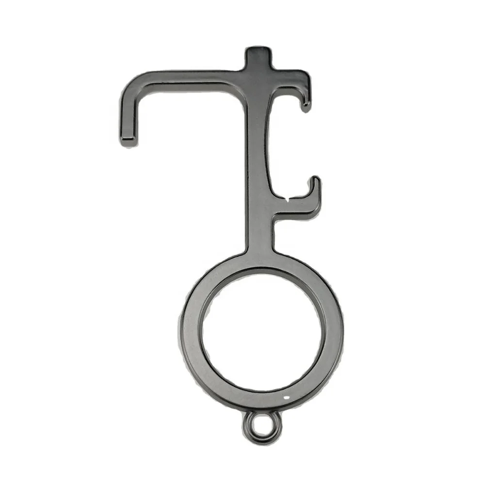 Brass Keychain Edc Door Opener, Button Tool Door Opener Keychain