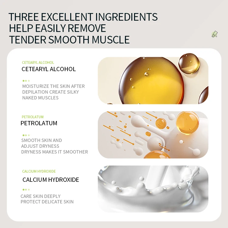 Hot selling new arrival removal hair cream Nourishing care Deep cleaning korea hair removal cream permanent