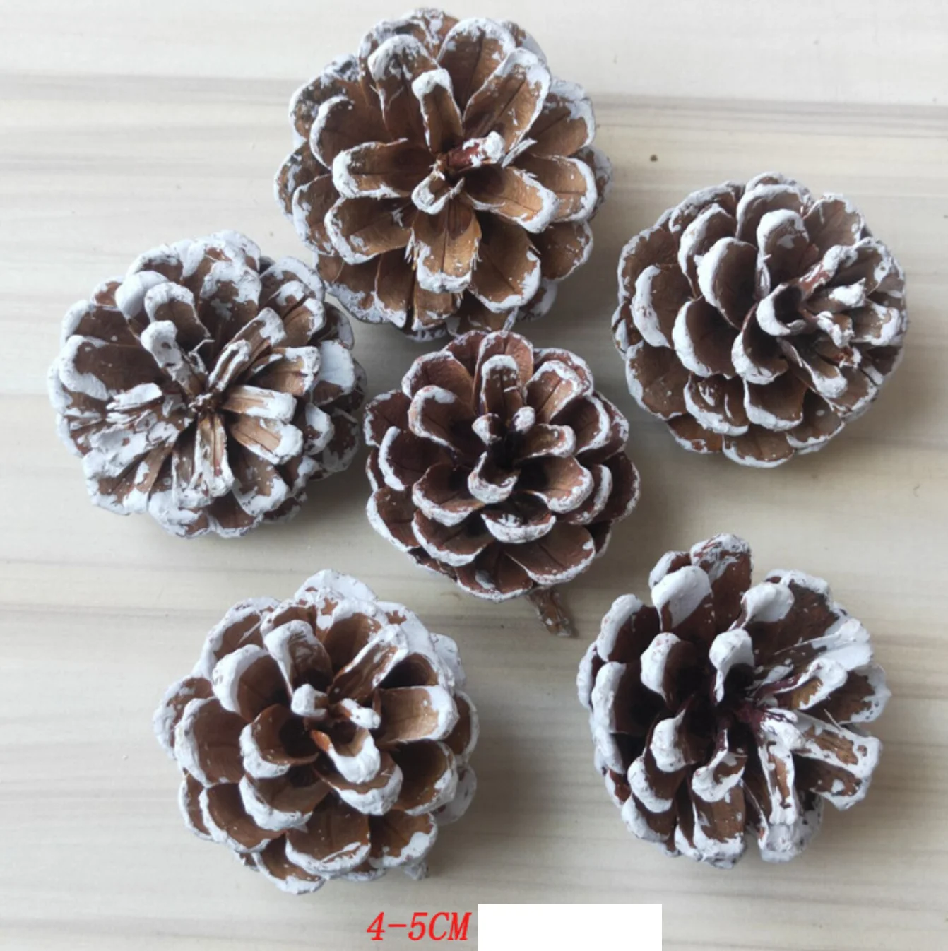 Pinecone Decoration Pendant Snowflake Pine Cone Christmas Dried Flower Ornaments Dyed White Cones Dipped P