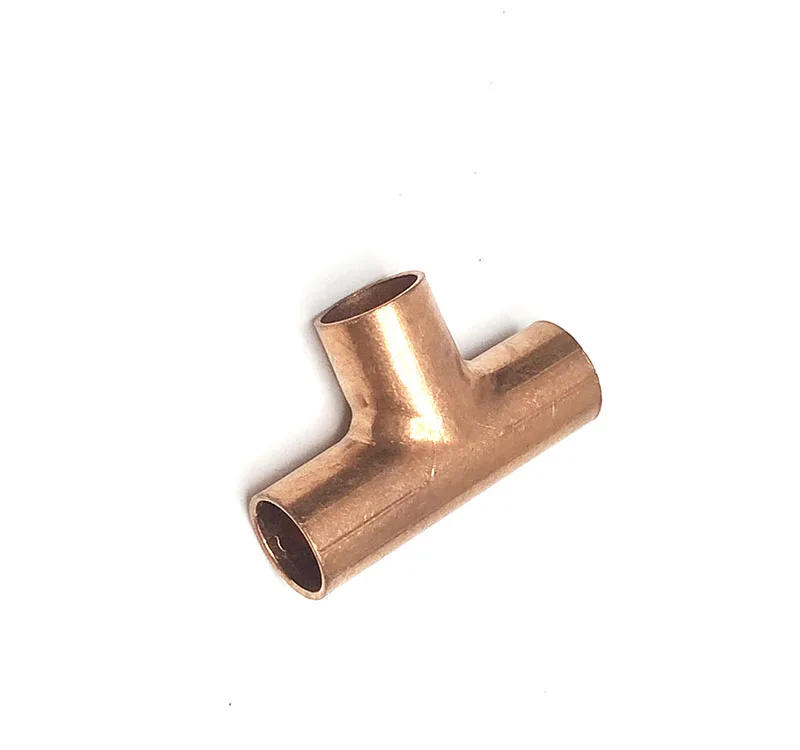 Small Copper Equal Tee 1/4  equal Three Way For Refrigeration Copper Pipe Fitting
