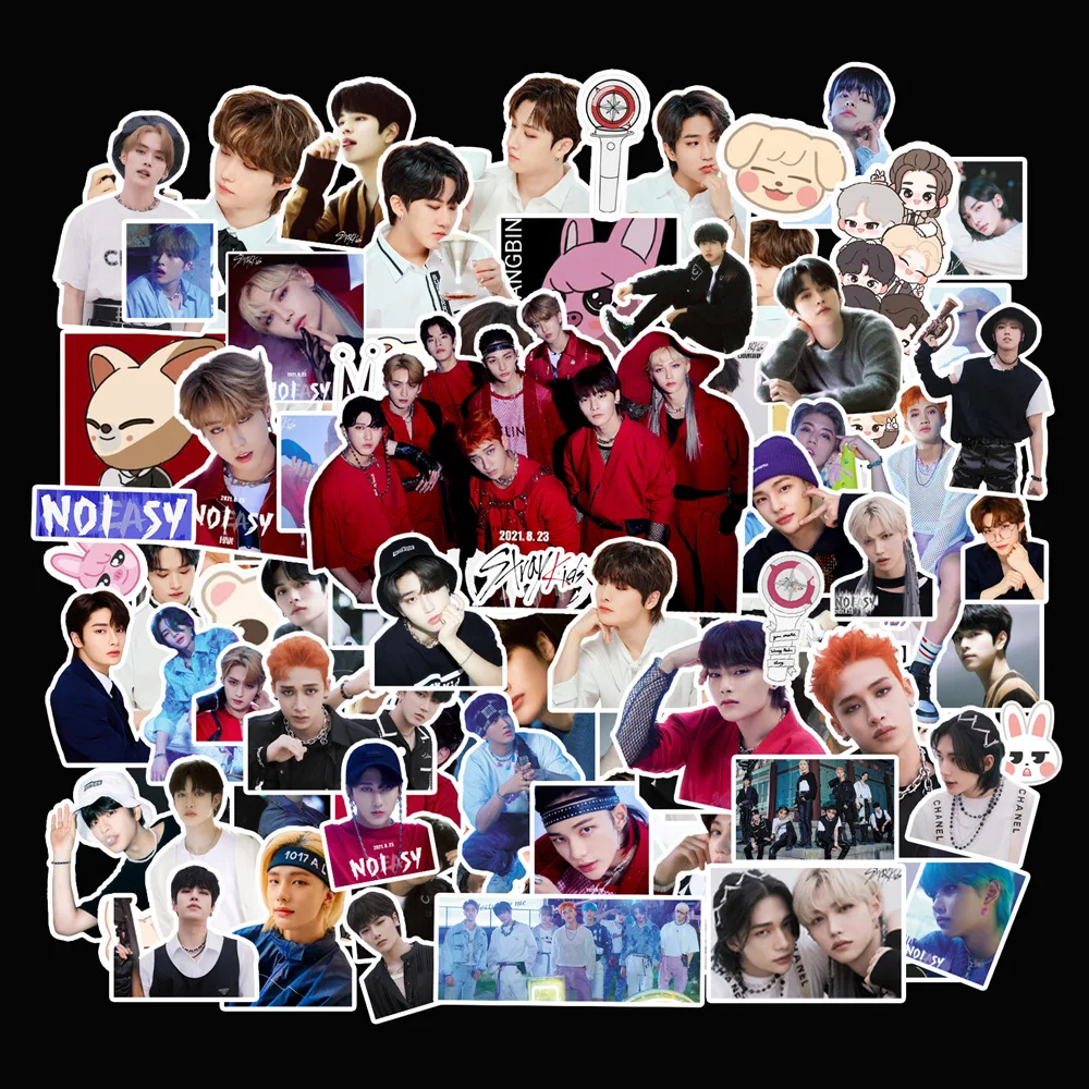 100Pcs/Set Kpop Stray Kids Stickers New NOEASY Team Stickers For Refrigerator Car Helmet DIY Gift Box Guitar Luggage Stickers