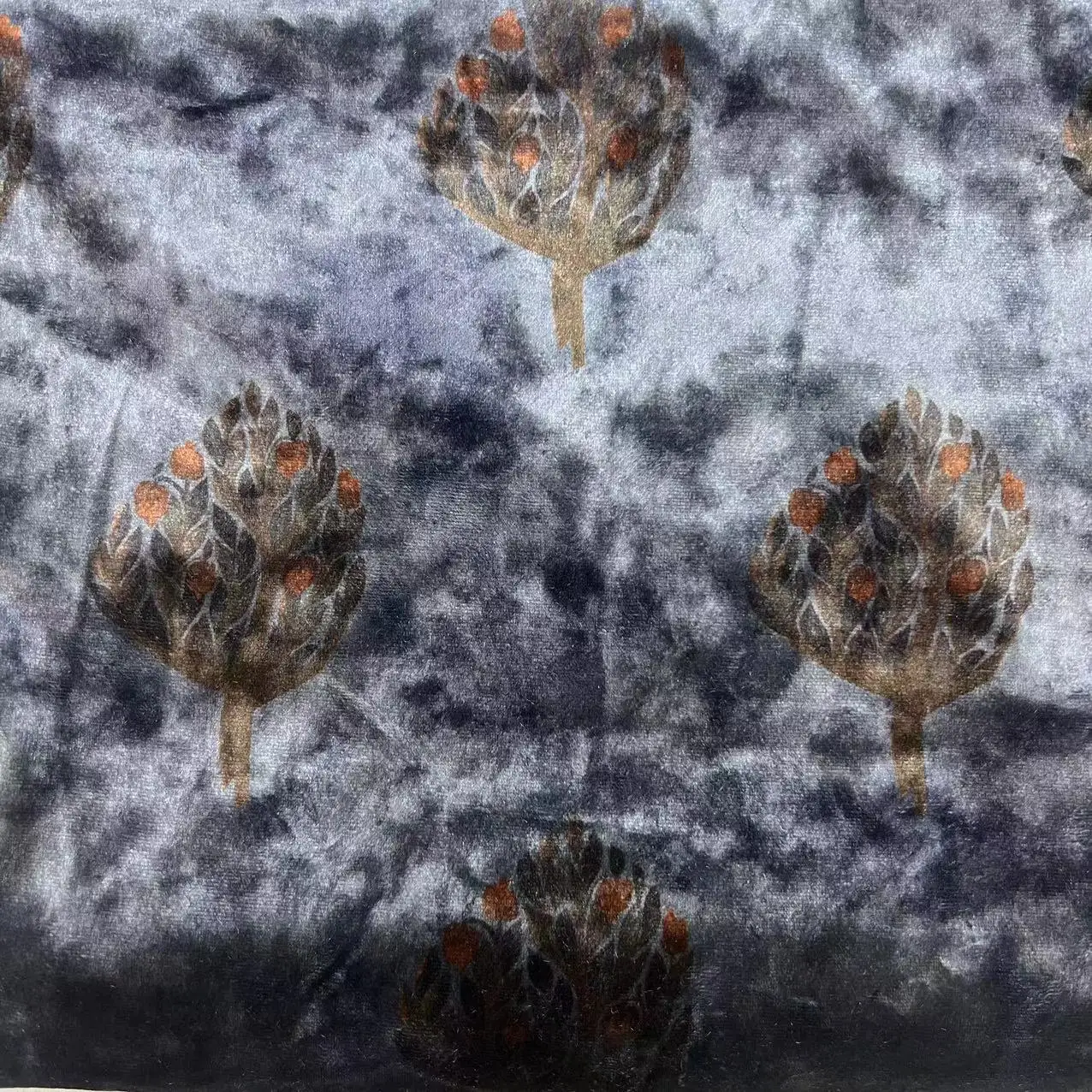 Fashion Custom Digital Print Fabric Velour Fabric 100%polyester Diamond Gloss Garment Decorations Velvet Fabric