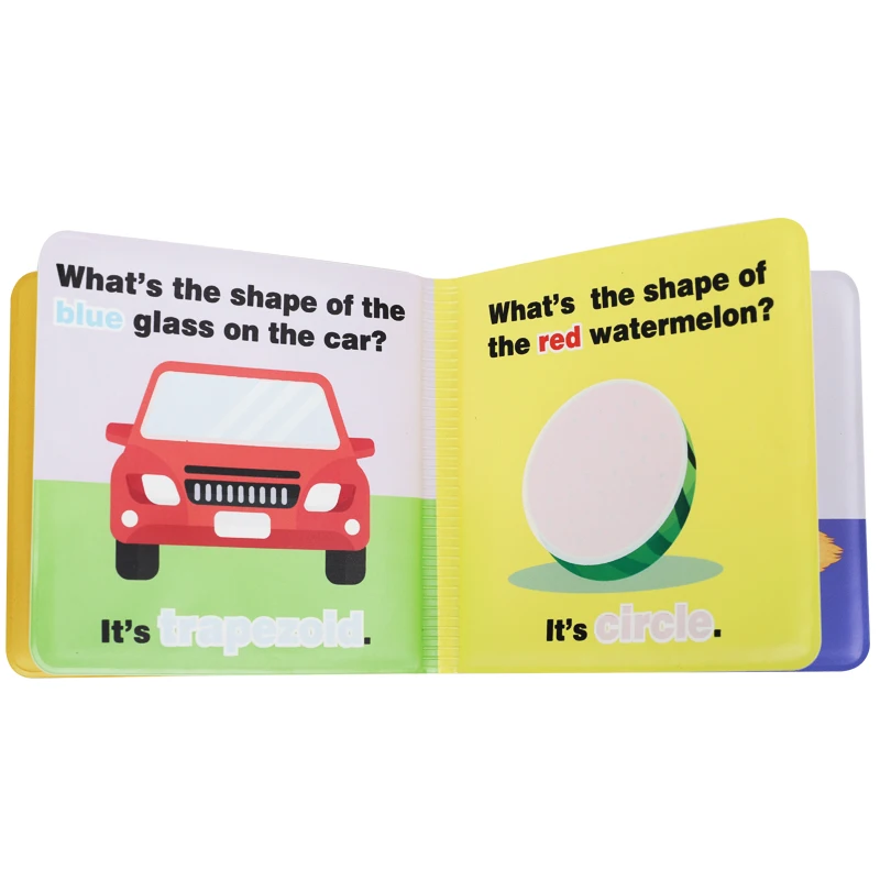 Custom Educational Changing Color EVA PVC Bath Books Soft Inflatable Cloth Book for 0-12 Months Kids Made of Plush and Plastic