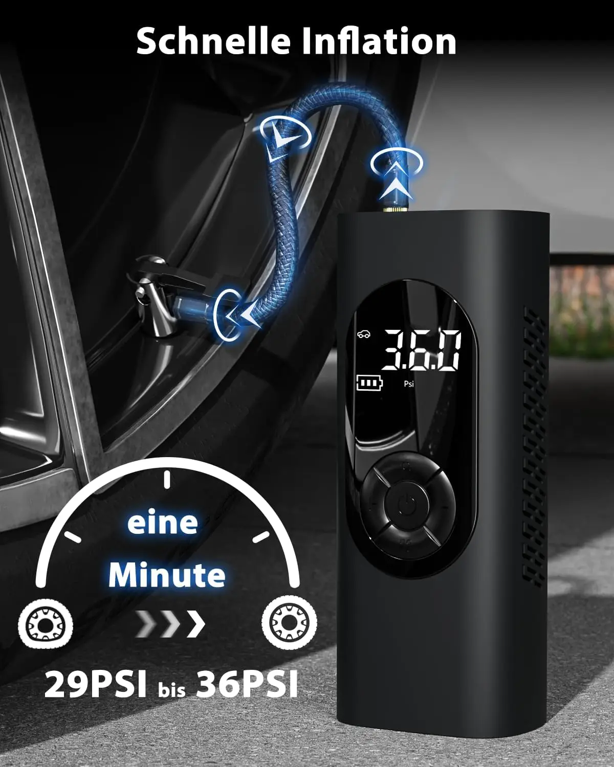 Wireless Portable Car Air Compressor 120W Tyre Digital Inflator 12V Auto Inflatable Pumps Electric Tire Inflators for car