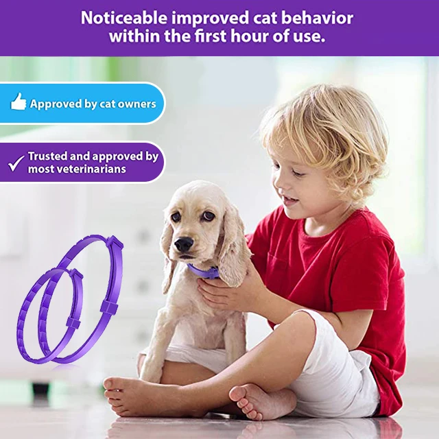 Manufacturer wholesale non-toxic essential oils adjustable anti-anxiety dog cat calming collar