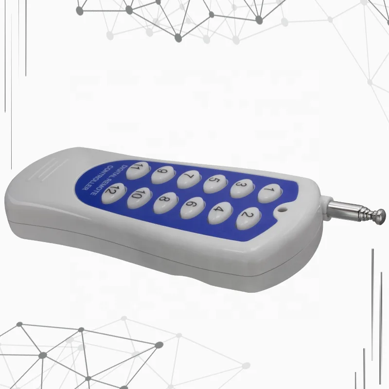 12V 12 Channel RF 433MHZ Wireless Relay Remote Control Switches Two 16-Key Transmitters & 4 Receive
