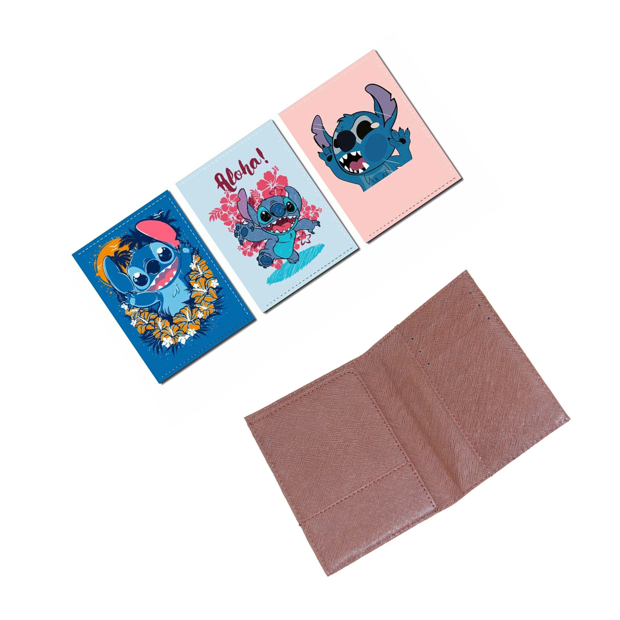 Durable low price Stitch credit card holder high quality square travel passport cover