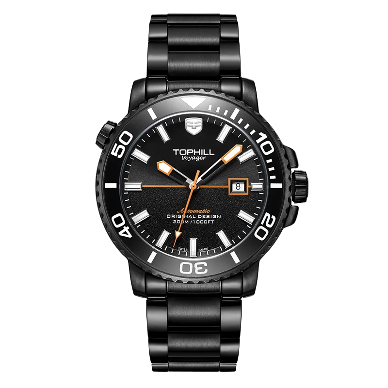 Tophill brand business waterproof Stainless steel luxury men diving mechanical diver watches men wrist wristwatches