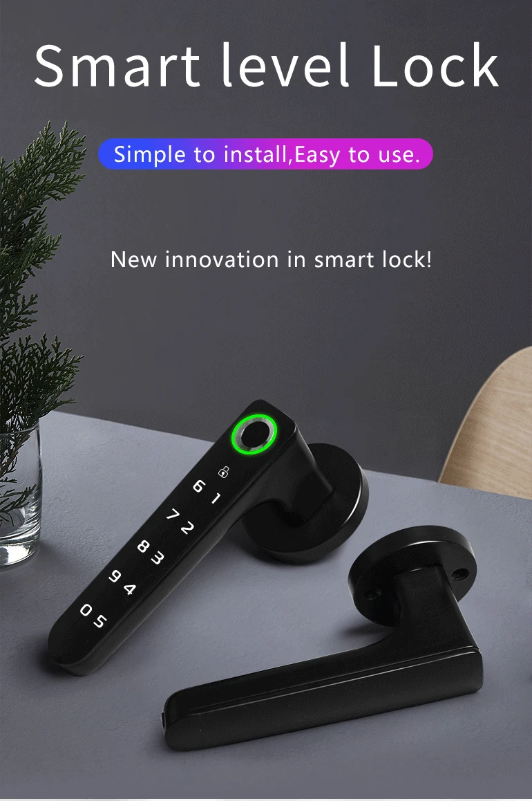TTLOCK Tuya WIFI Digital Password Electric Fingerprint Smart Handle Door lock