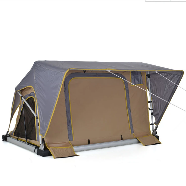2 person self-driving tour tent hydraulic pole soft shell manual car roof tent outdoor camping car tent
