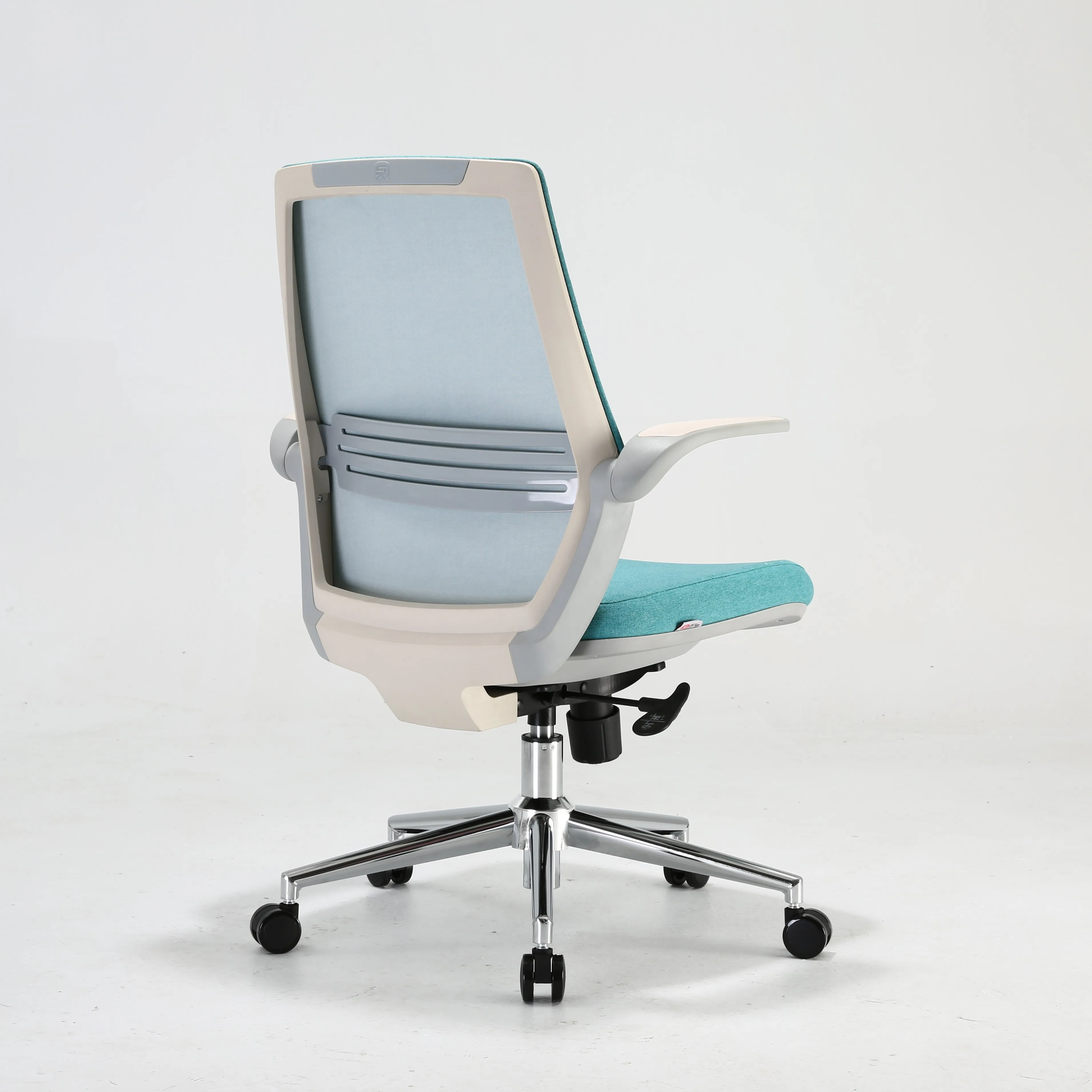 Hot sale cheap swivel chair secretary medium back plastic back office full meash chair screw lift staff chair