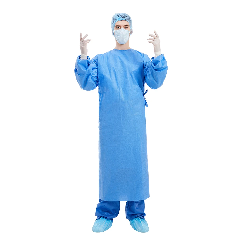 low price ce level 4 disposable spunlace medical doctor surgical gown for hospital