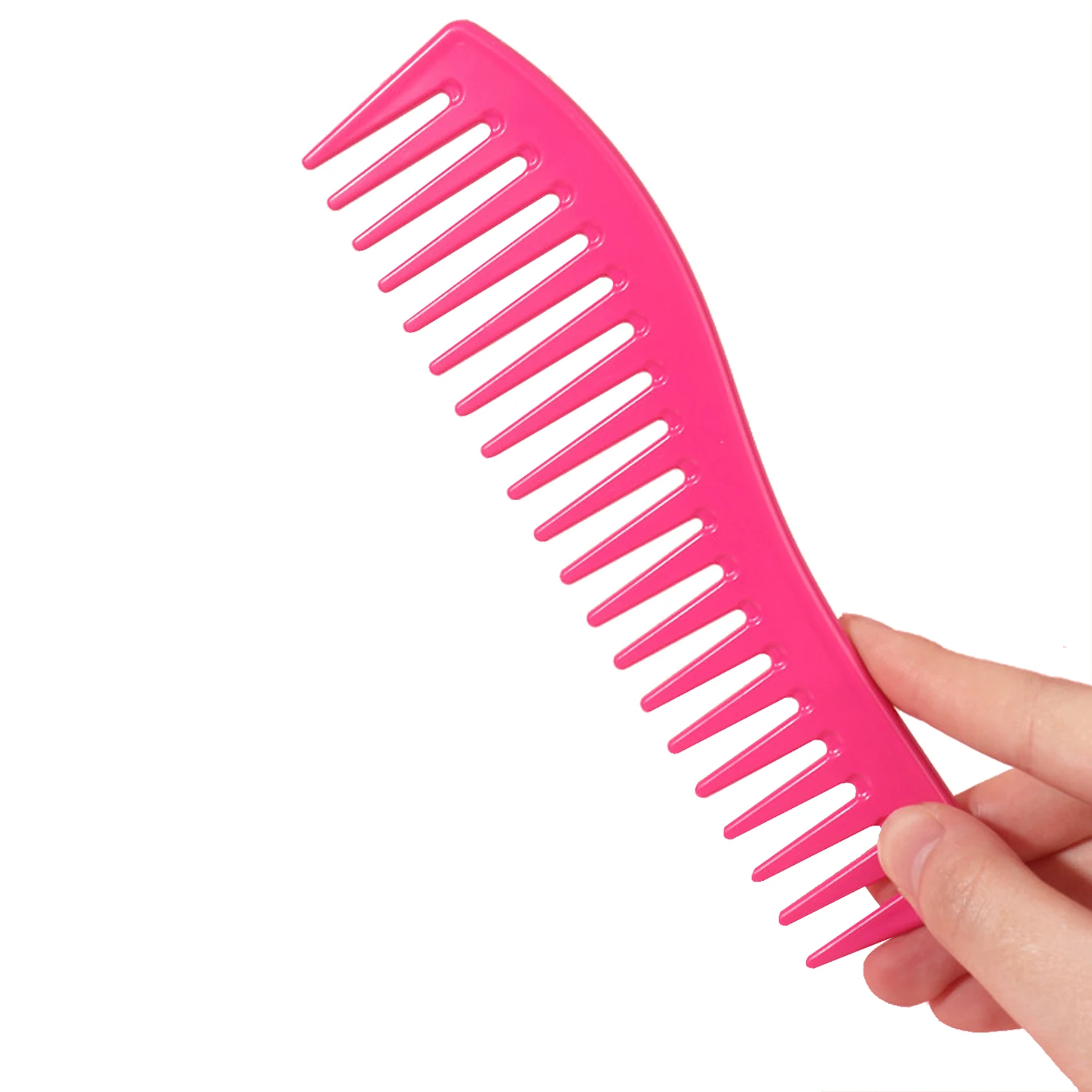 Custom Logo Hair Dressing Tool Matte Finish Comb Plastic Wide Teeth Comb