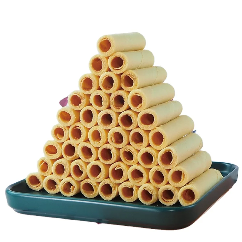 Uncle Pop Factory Outlet Peanut/Coconut Milk Flavor Crispy Sweet Egg Roll Grain Snacks Crackers