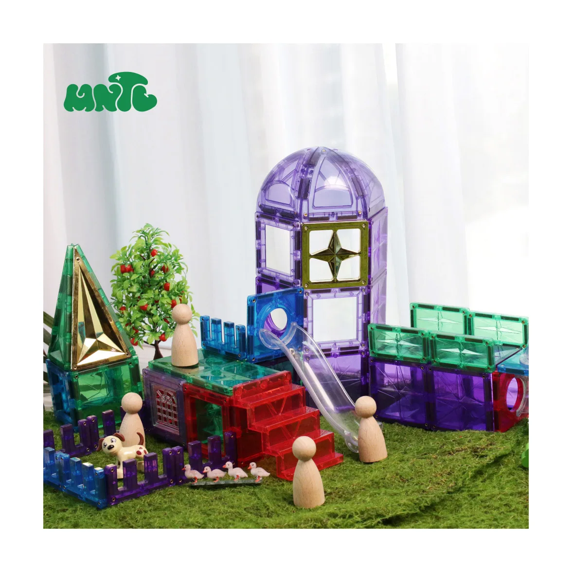 MNTL 101Pcs Candy Factory Magnetic Tiles Kids magnetic block stem educ magnet tiles toy Creative magnetic Building Block For Kid