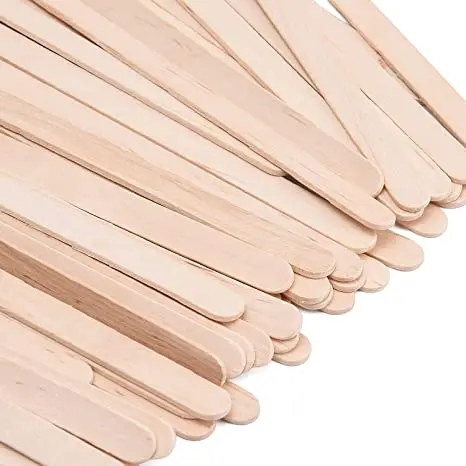 Wax Applicator Sticks  Large Popsicle Sticks Wooden Craft Eyebrow Waxing Sticks Salon Wax Spatula for Hair Removal