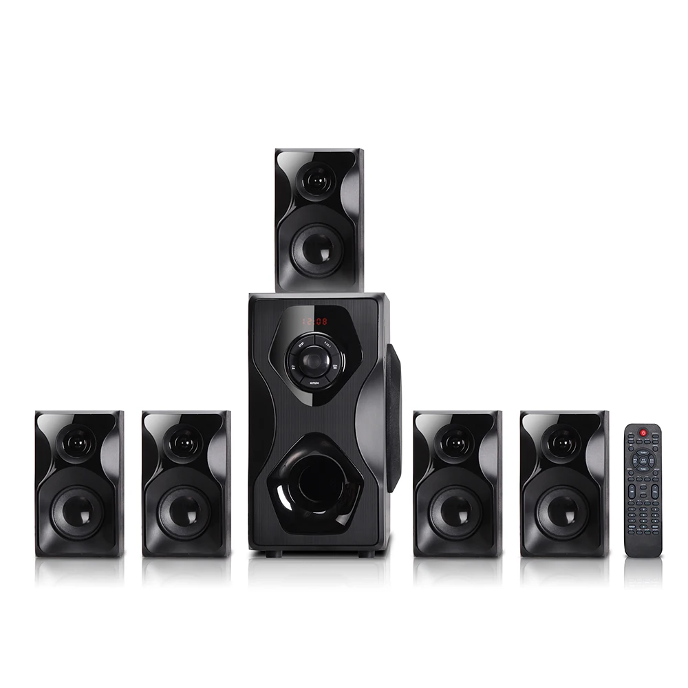 new design black subwoofer 5.25'and satellite 3'x5 for home theater system speaker