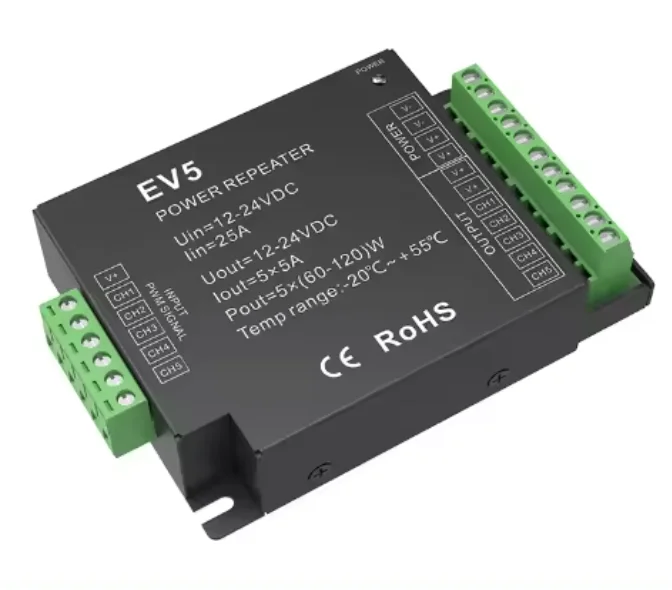 Усилитель EV5 для RGB + CCT контроллер питания ретранслятор