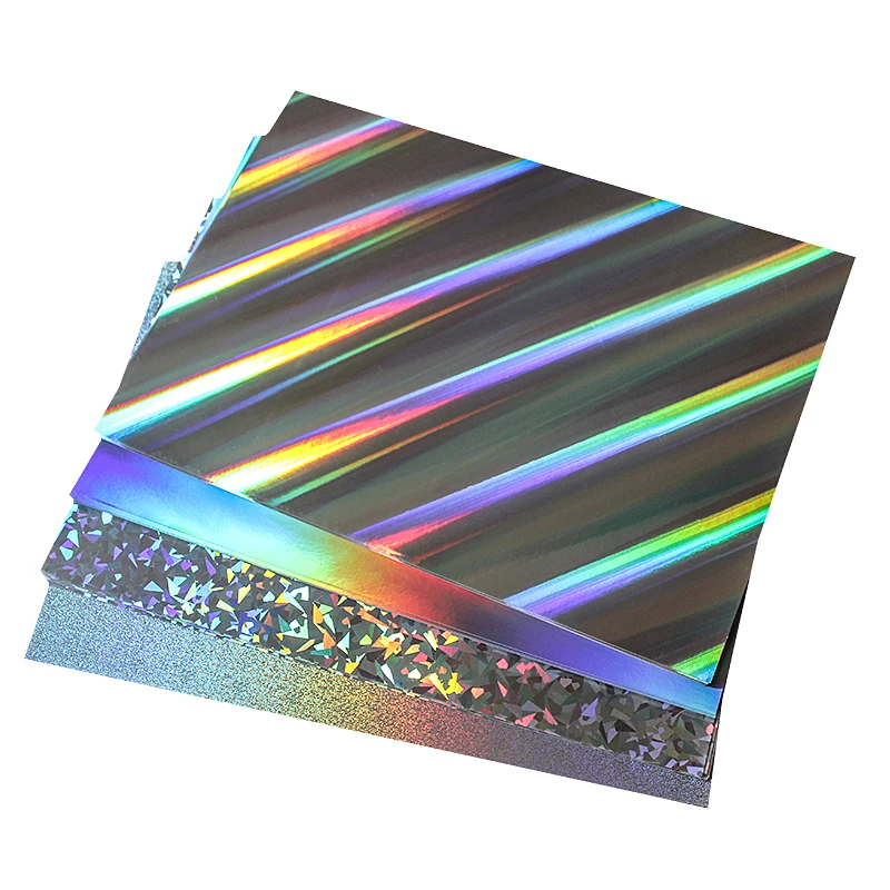 Laser Silver Plain Self-Adhesive Waterproof Laser Label Film Magic Sticker Color Bright Barcode Holographic Laser Paper