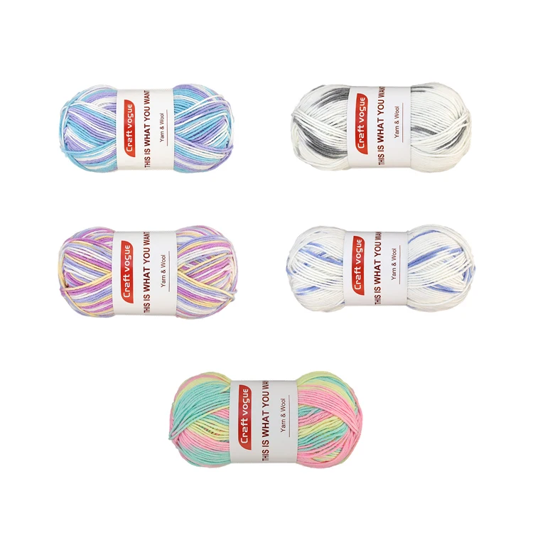 In Stock 5ply fine production line 100g cotton acrylic blended yarn combed for knitting crochet