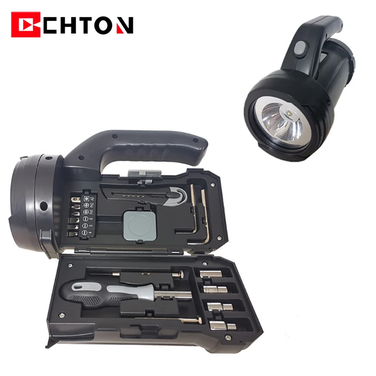17 In 1 Outdoor Working Lighting Flashlight Lamp Gift Hand Tools Kit Hardware Box Bike Multi Bicycle Home Tool Set