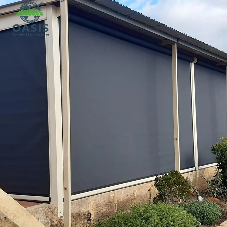 2022 Morden Luxury Oasis Automatic Cordless Shades PVC Window Automated Electric Side Track Roller Blind