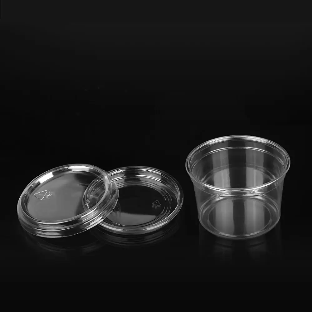 
PLA deli container cup transparent biodegradable food container with lids 