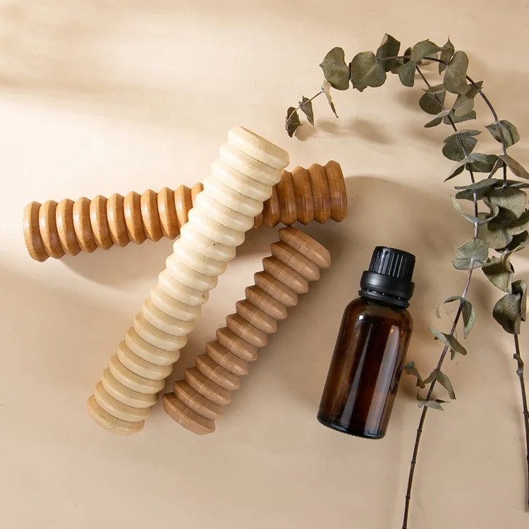 Gloway Natural Wooden Foot Massager Acupressure Reflexology Massage Roller Foot Massage Stick For Relaxation And Stress Relief