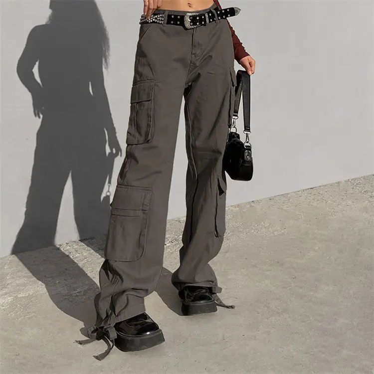 New design fashion loose trousers wide leg sweatpants Streetwear Cargo Pants women Parachute Pants carpenter pants