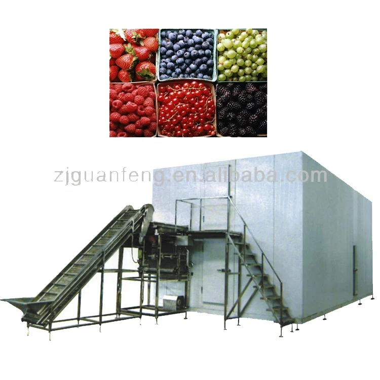 Manufacturing Freezing machine corn cob corn kernel freezer frozen food making line equipment IQF freeze device