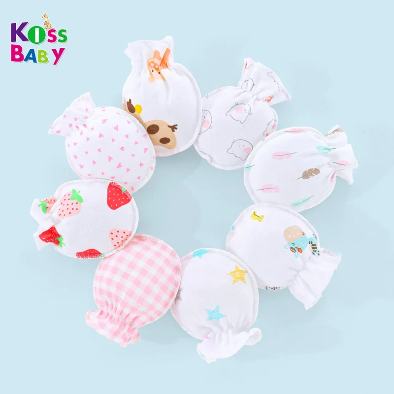 Soft cotton anti scratch winter glove baby mittens