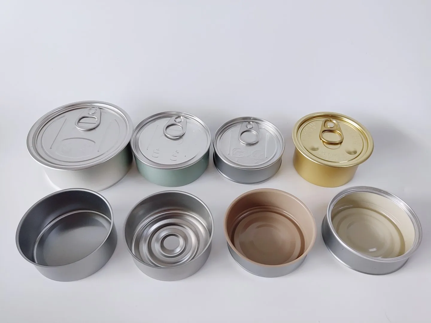 seasoning can custom printed tuna beef fish tin can with eoe peel off lids and plastic clear cover