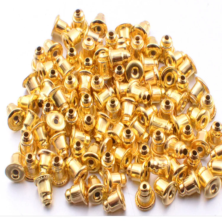 5*4mm 100pcs Earring Studs Backs Stopper Scrolls Ear Findings DIY Blocked caps Earring Backs Stoppers Ear Accessories Supplies