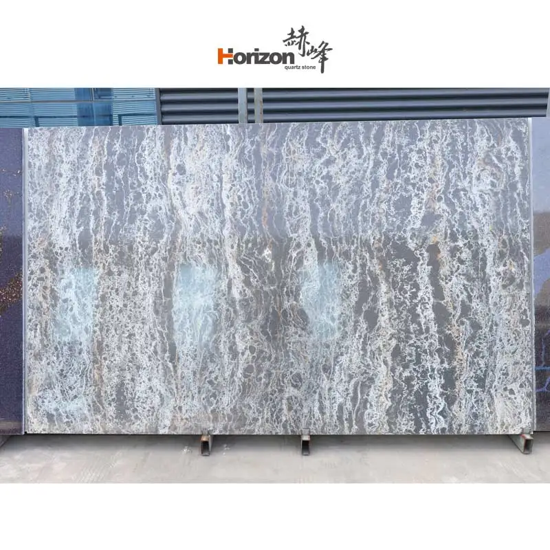 Horizon Calacatta кварцевый камень мраморные кварцевые столешницы с серыми венами для