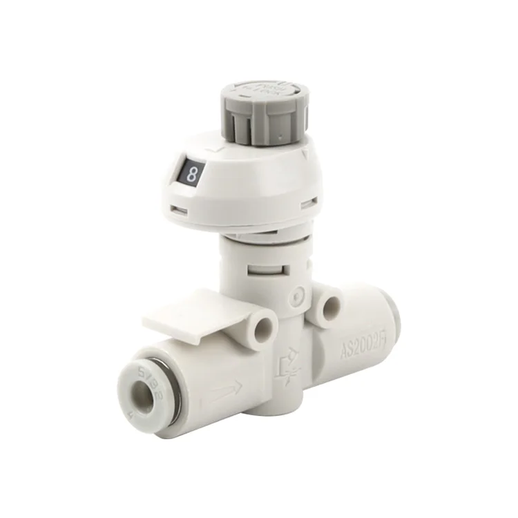 PU hose flow control valve AS1002F/AS2002F/AS3002F/AS2052F pneumatic actuator speed regulating connector