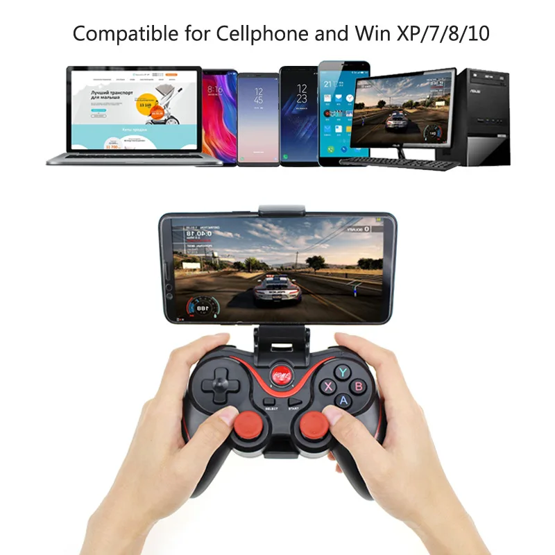 Mobile Wireless BT Game Controller X3 with Bracket Gamepad