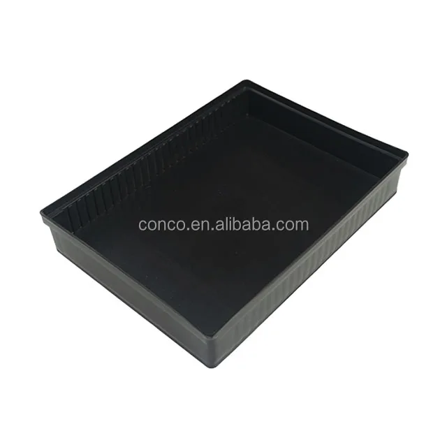 ESD black electronic components antistatic tray conductive tray for pcb 225*165*37mm