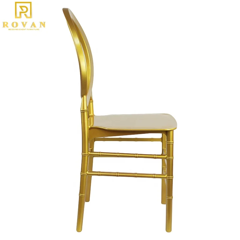 Уникальный новый дизайн полый полипропилен Смола Золото Тиффани отель Феникс Свадьба Штабелируемый O стул