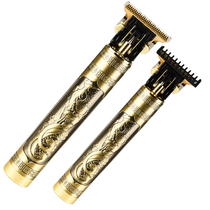 T9 rechargeable T-shaped stainless steel blade with retro body design for home hair trimmer